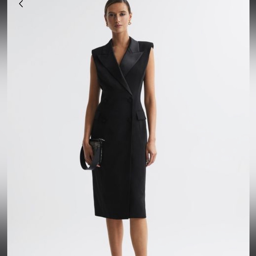 Final price Reiss Amari double breasted fitted dress size 12 NWOT